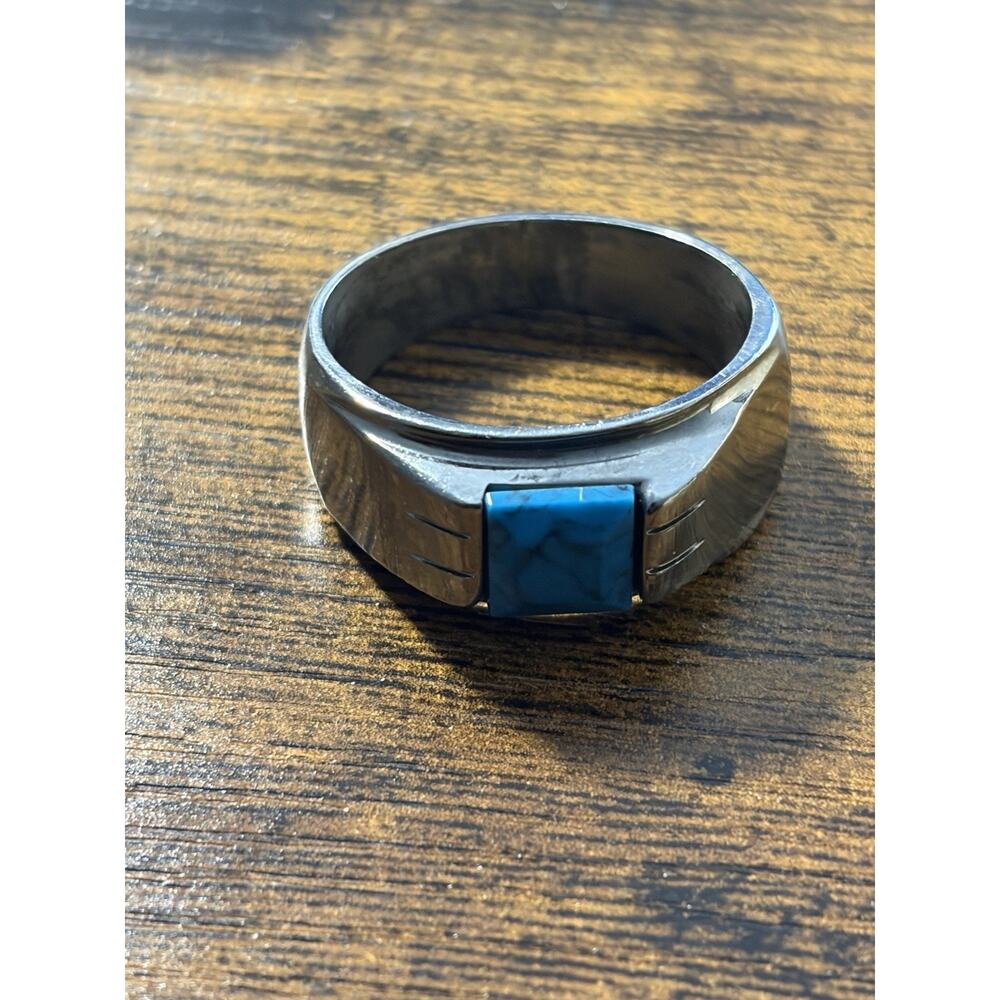 Men's Turquoise Stone Ring Mexico